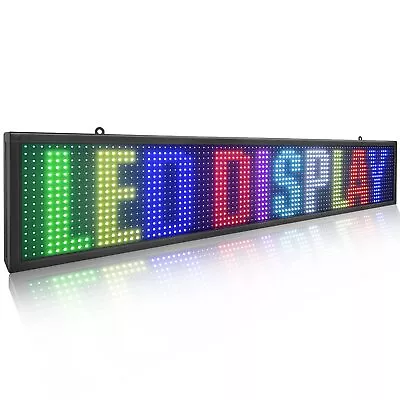 Scrolling LED Sign With WiFi P10 Outdoor 40  X 8  LED Display Programmable LE... • $206.05