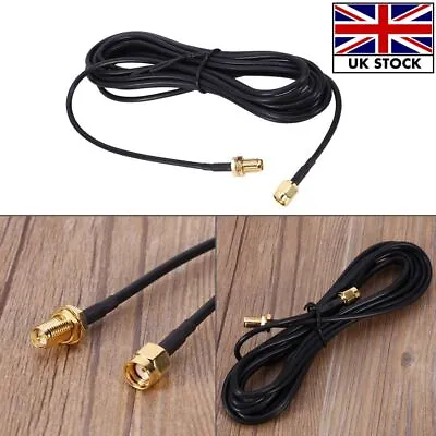 £5.60 • Buy 3M RP-SMA Male To Female Coaxial Extension Cable WiFi Router Antenna Extender