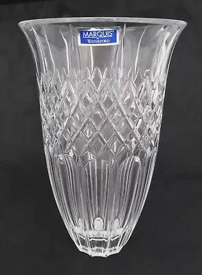 Marquis By Waterford Shelton Vase Crystal Glass Diamond Pattern 8  High Germany • $31.99
