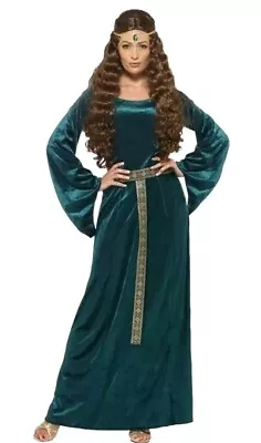 Smiffys Medieval Maiden Maid Marion Game Thrones Costume Dress Green Size 20-22 • £14