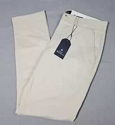 Ben Sherman Chino Pants Slim Fit Stretch Men's Size 33 W X 32 L Stone • $32.99