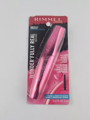 Rimmel Wonder'fully Real Mascara Fuller Longer Luscious Lashes 002 Black • $13.95