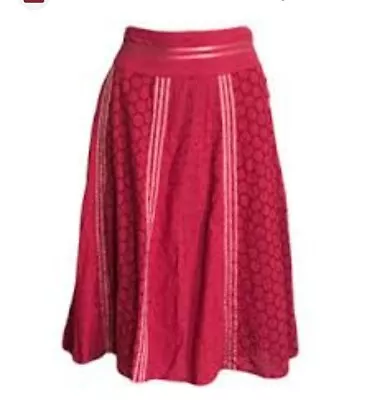 LAURA ASHLEY  Cherry PINK  SUMMER  SKIRT UK 14 • £6.66