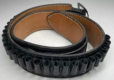 Vintage Bianchi Ammo Ammunition Cartridge Belt 24 Loops Fits .38 Special 357 Mag • $54.95