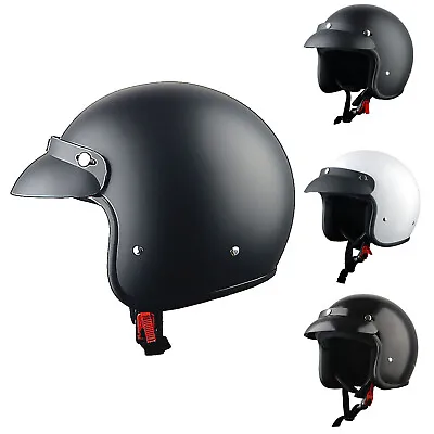 1Storm Motorcycle Open Face Helmet Mopeds Scooter Pilot Half Face Helmet HKY207 • $49.95