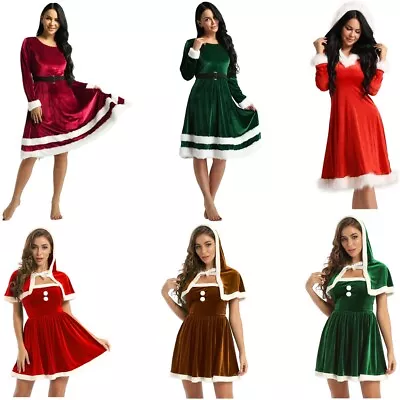 Women's Plus Size Mrs Santa Claus Christmas Costume Role Play Party Fancy Dress • $14.71