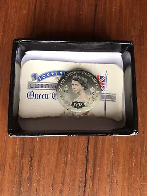 Vintage Coronation Queen Elizabeth 1953 Souvenir Pin Badge 25mm On Card • £7.75
