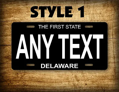 Delaware Black Porcelain License Plate Antique ~CUSTOM~ Replica Vintage Auto Tag • $23.76