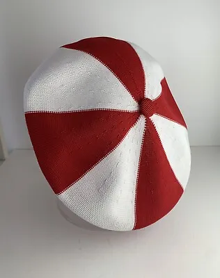 RARE KANGOL Cap Made Exclusively For Borsalino Red/White Large Tropic RUGBY 504 • £120