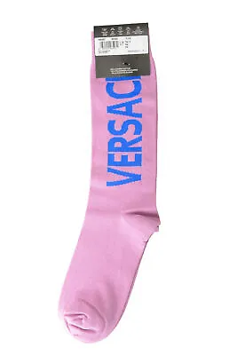 Versace Multi-Color Logo Print Athletic Socks Sz S • $39.99