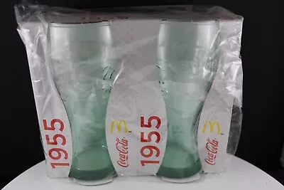 McDonalds 2 Pack 1955 Promotional Design Coca-Cola Glasses In Original Packaging • $16
