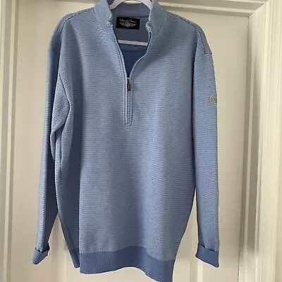 Straight Down Sweater Mens Large Blue Lightweight Long Sleeve Golf • $24.99