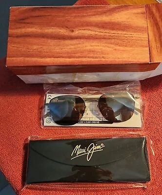 Maui Jim Crater Rim Gold Titanium/ Hcl Bronze Polarized $319 H824-16m New In Box • $149.99