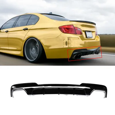 For 2011-2016 BMW 5 Series F10 535i M Sport Diffuser Gloss Black Rear Bumper Lip • $99.99