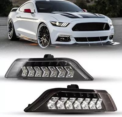 For 2015-2017 Ford Mustang Fog Lights Sequential LED DRL Bumper Turn Signals • $149.99