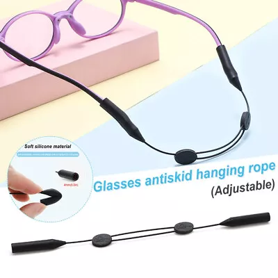 $10.41 • Buy 1 PC Adjustable Elastic Silicone Eyeglasses Straps Sunglasses Retainer Chain