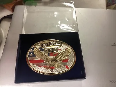 Patriotic American Pride - NOS Eagle Flag Montana Silversmiths Belt Buckle • $49.95