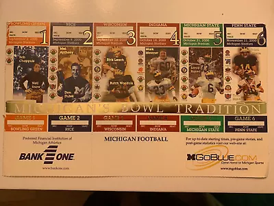 Michigan Wolverines Football Tickets Set Commemorative 2000 Tom Brady Final Year • $6.99
