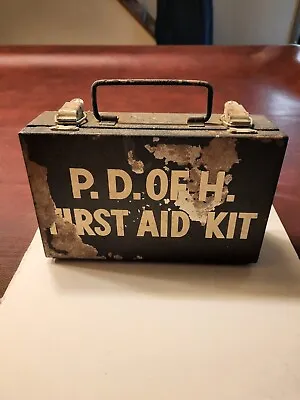 Vintage Pa. Department Of Highways - First Aid Kit In Metal Case With Contents • $29.95