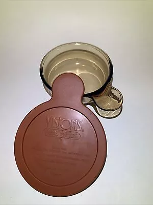 Corning Vision Heat N' Eat Brown Tint Glass Oven Cookware W/Storage Lid V-150-B • $9.99