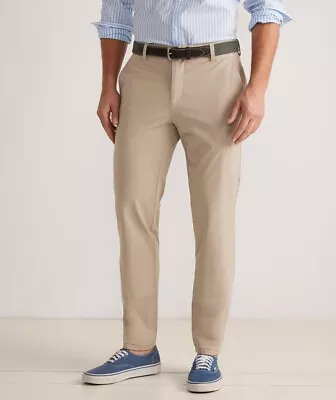 Vineyard Vines On The Go Pants Mens 33x30 Flat Front Stretch Performance Chino • $38