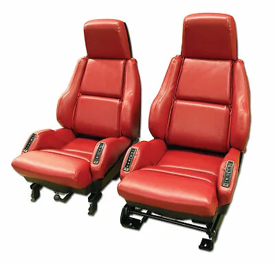 Corvette C4  Leather-Like  Vinyl Seat Covers Red Sport 1986-1988 • $537.99