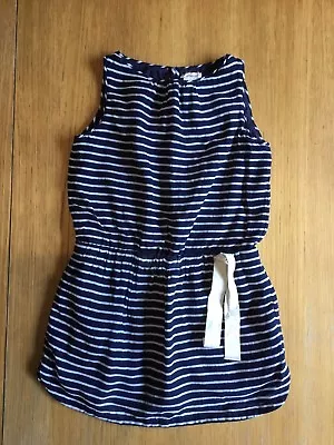 J Crew -  Crewcuts- Girls Dress Size 6 Navy Cream Stripe • $8