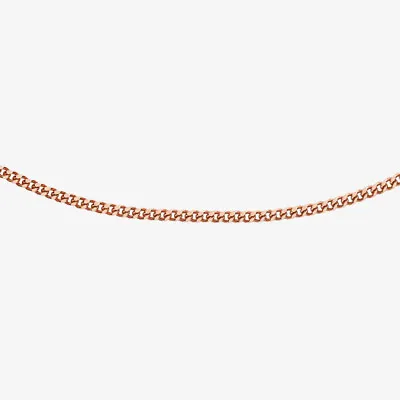 9ct Rose Gold 46cm Diamond-Cut Curb Chain 5.13.6564 • £64.95