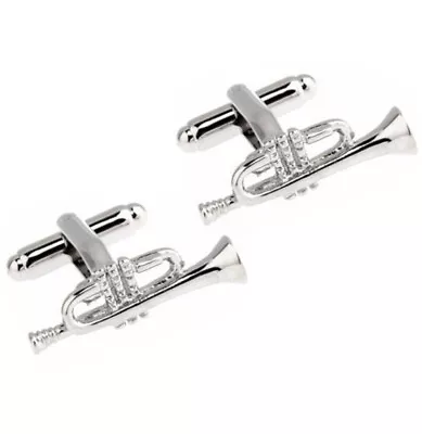 Trumpet Cuff Links Music Theme Cufflinks Instrument Trumpet Cufflinks • $6.88