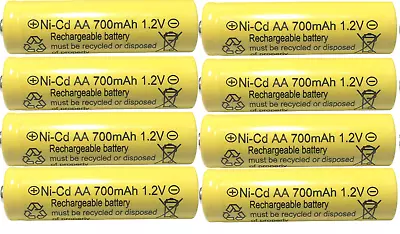 8-PCS AA NiCd 700mAh 1.2v Rechargeable Batteries RELIGHTABLE Solar Ni-Cd LED S8 • $10.99