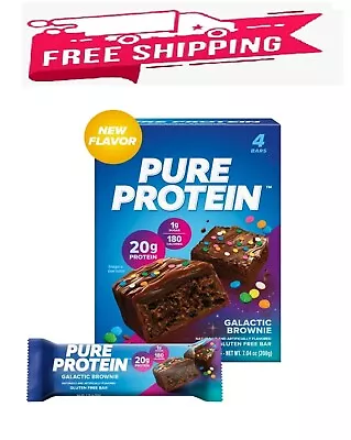 Pure Protein Bars Galactic Brownie 20g Protein Gluten Free 1.76 Oz 4 Ct • $8.47