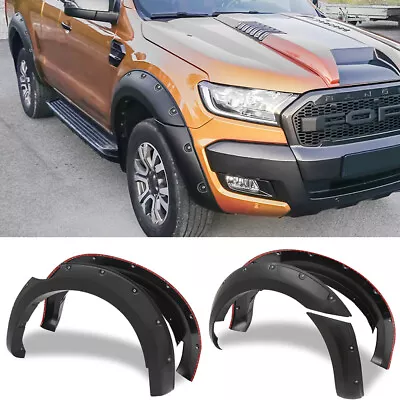 Matte Black Fender Flares Guard Kit For Ford Ranger PX2 2015-2019 XL XLS XLT • $294