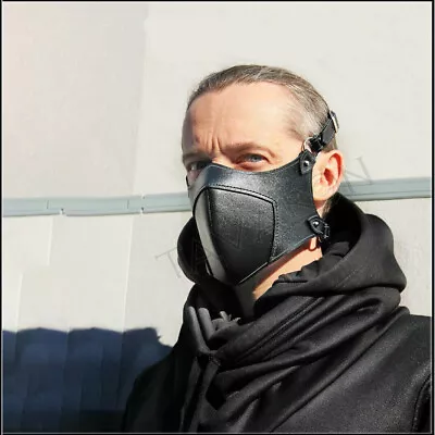 £8.39 • Buy Punk Gothic Half Face Mask Steampunk Mask Hip Hop Cosplay Faux Leather Mask UK