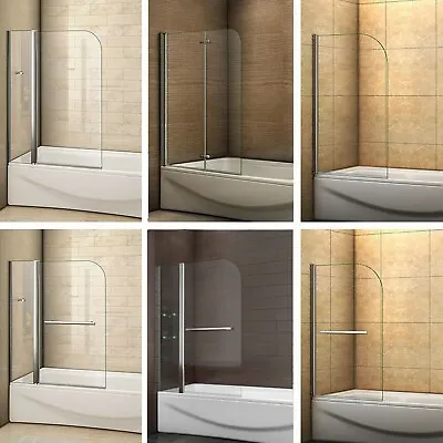 £83 • Buy Pivot/ Hinge/ Folding Bath Screen Shower Screen Door Panel & Seal Tempered Glass