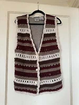 Huntington Ridge Vintage Hand Knit Sweater Vest With Buttons • $20
