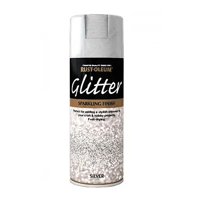 X1 Rust-Oleum Sparkling Silver Glitter Aerosol Spray Paint Clear Sealant Coat • £13.09