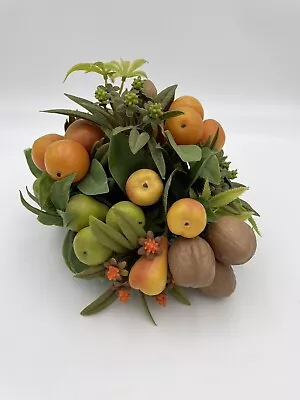 Vintage Mid-Century Plastic Floral Flower Fruit Arrangement Centerpiece • $15