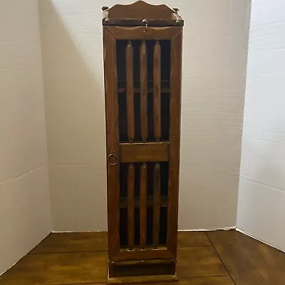 Vintage Holmar Japan Wood Spice Rack Cabinet Wall & Counter With Drawer 24” • $49.49