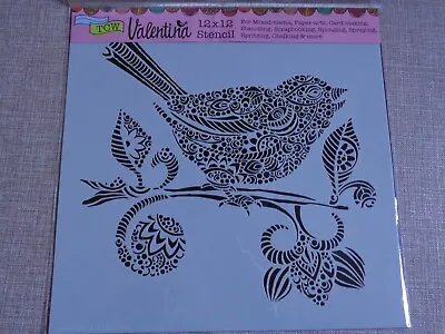 Tweet Bird Stencil 12  X 12  Tcw Valentina Harper Tcw634 The Crafters Workshop • £11.99