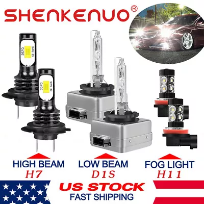 For Volvo S80 2008-2012 2013 LED HID Xenon Headlight + Fog Light Bulbs 6000K • $38.44