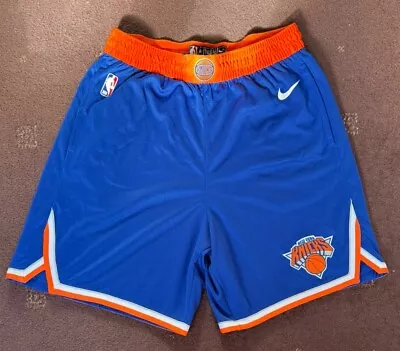 Mens Nike Basketball Nba New York Knicks Icon Shorts Blue Orange Size Xl • £35