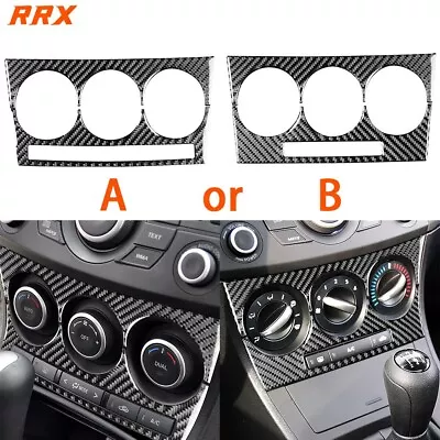 Real Carbon Fiber Air Conditioning AC Knob Panel Cover For Mazda 3 Axela 10-13 • $19.76