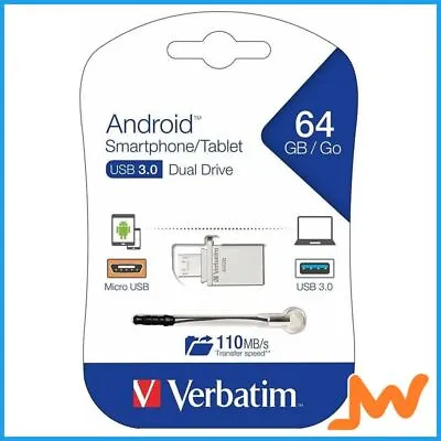 Verbatim Store N Go OTG 64GB Micro USB 3.0/USB 3.0 Drive • $20