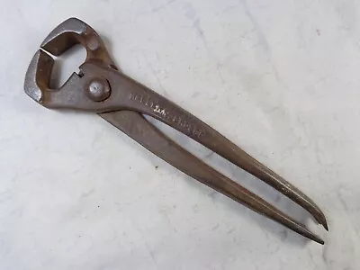 Farrier Nippers HELLER BROS Embossed Logo Blacksmith USA Early Vintage 8  • $10.99