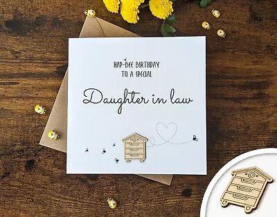 Daughter-in-law Birthday Card Personalised Card For Her Handmade Eco Gift • £3.75