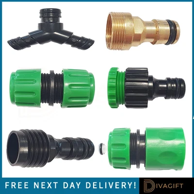 Hose Connector Universal Fitting Attachment Connectors Hose Pipe Garden Water • £3.49