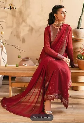 £64 • Buy Asim Jofa Original Stitched Collection 2023 Pakistani Indian Party Wear Maria B