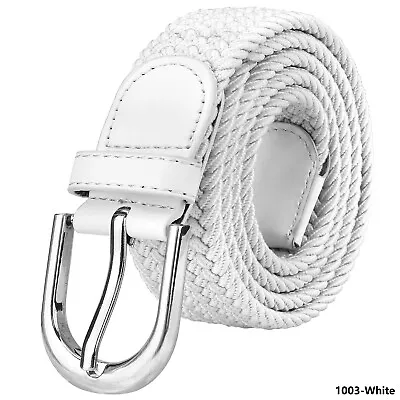 Falari Men Women Canvas Elastic Fabric Woven Casual Stretch Braided Belt • $9.99