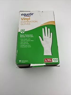 EQUATE VINYL EXAM GLOVES L/XL 100 Count & ONE SIZE FITS MOST 100 COUNT • $12