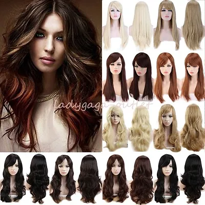 Long Hair Wig Women Lady Straight Curly Wavy Cosplay Costume Synthetic Full Wigs • $18.07